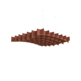 Felted Saddle acoustic ceiling baffle grid kit in Cinnamon