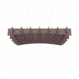 Felted Saddle acoustic ceiling baffle grid kit in Doe