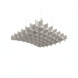 Felted Saddle acoustic ceiling baffle grid kit in Natural Cotton