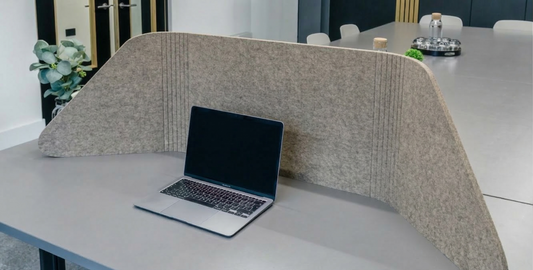 PET Felt Acoustic Desk Screen - Self-Supporting Foldable 12mm