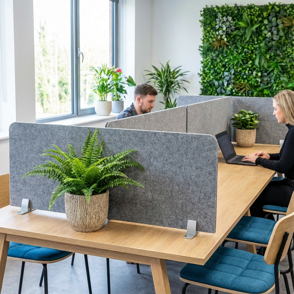 PET Felt Acoustic Desk Screen - 24mm