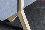 Polka Square Freestanding Acoustic Screen with Wooden Feet