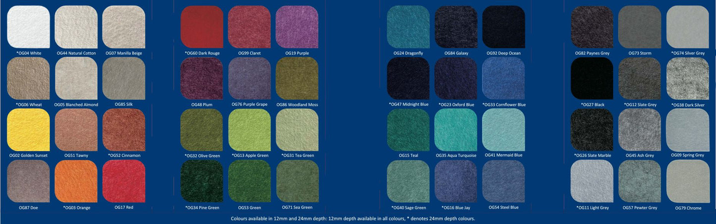 PET Felt Freestanding Acoustic Screen - Vertical Grooved with Metal Feet