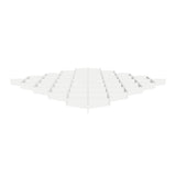3D view of the Felted Diamond acoustic ceiling baffle grid kit in Natural Cotton