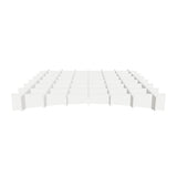 3D view of the Felted Saddle acoustic ceiling baffle grid kit in Natural Cotton