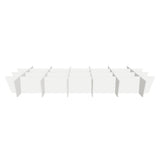 3D view of the Felted Mesa acoustic ceiling baffle grid kit in Natural Cotton