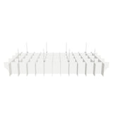 3D view of the Felted Weave acoustic ceiling baffle grid kit in Natural Cotton