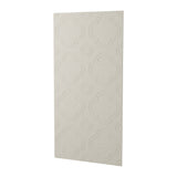 Quatrefoil engraved PET felt wall panel, 2400 x 1200mm, 12mm, shown in Natural Cotton