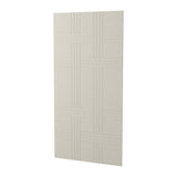 Strap engraved PET felt wall panel, 2400 x 1200mm, 12mm, shown in Natural Cotton