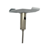 Metal tool with a gray handle on a white background