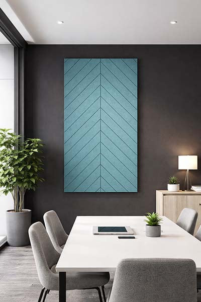 PET Felt Acoustic Wall Panel - Herringbone Design